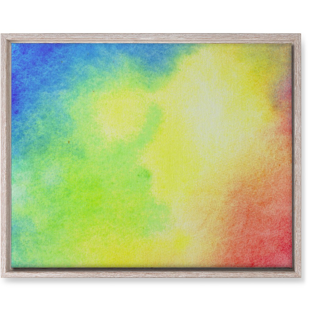 Rainbow Watercolor Clouds - Multi Wall Art, Rustic, Single piece, Canvas, 16x20, Multicolor