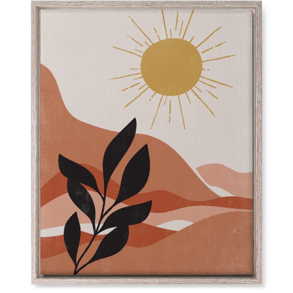 Earthen Landscape - Terracotta Wall Art, Rustic, Single piece, Canvas, 16x20, Pink, Bright Pink