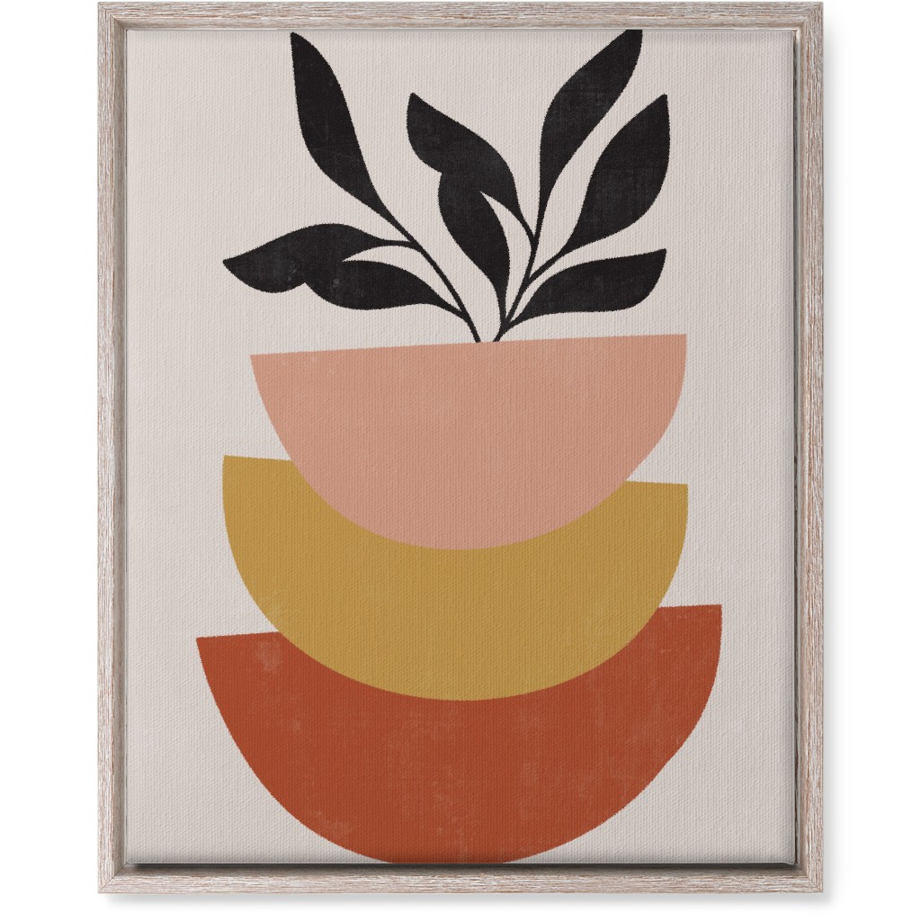 Earthen Plants - Terracotta Wall Art, Rustic, Single piece, Canvas, 16x20, Orange, Orange