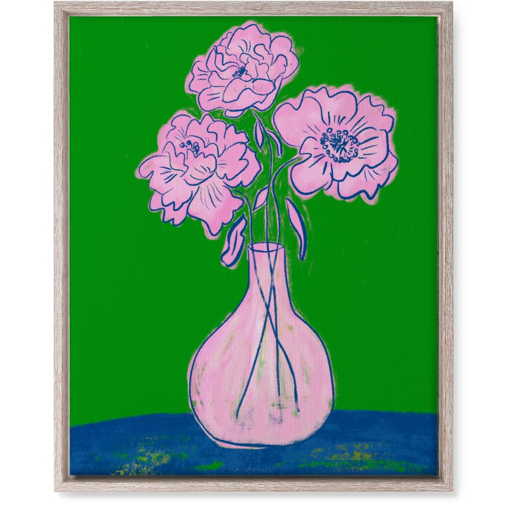 Party Florals - Multi Wall Art, Rustic, Single piece, Canvas, 16x20, Green