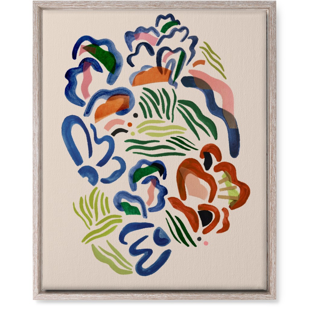 Garden Watercolor - Multi Wall Art, Rustic, Single piece, Canvas, 16x20, Multicolor
