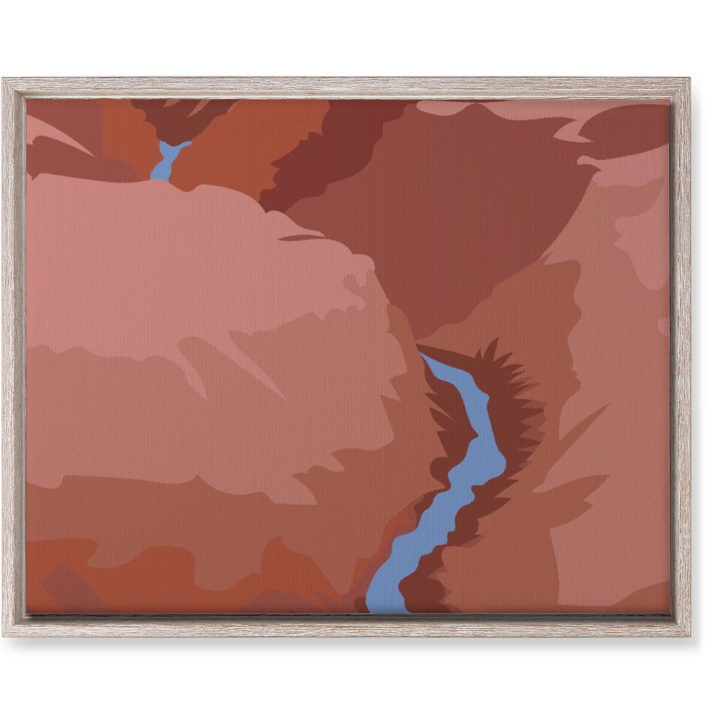 Winding Canyon River - Terracotta Wall Art, Rustic, Single piece, Canvas, 16x20, Brown, Brown