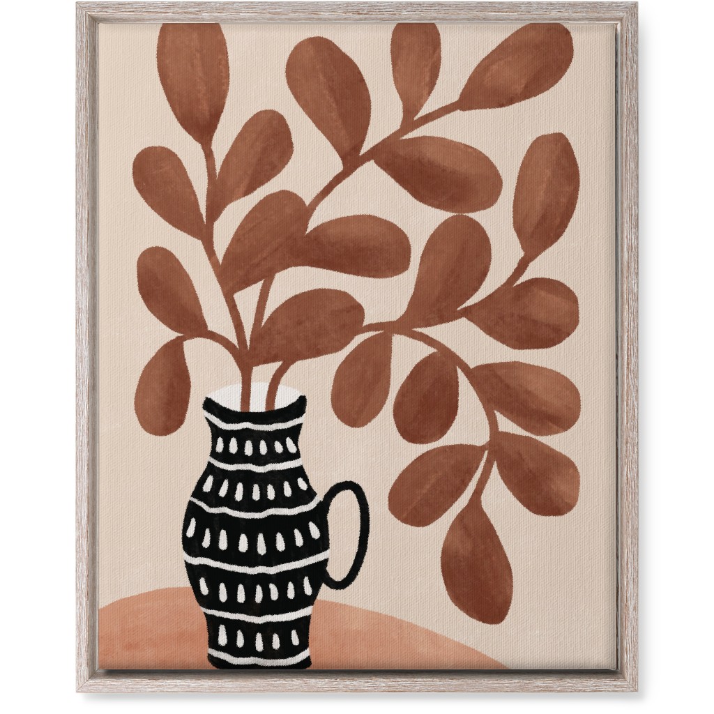 the Vase I - Neutral Wall Art, Rustic, Single piece, Canvas, 16x20, Brown