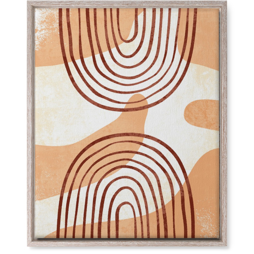 Desert Abstract - Earthy Warm Tones Wall Art, Rustic, Single piece, Canvas, 16x20, Orange, Orange