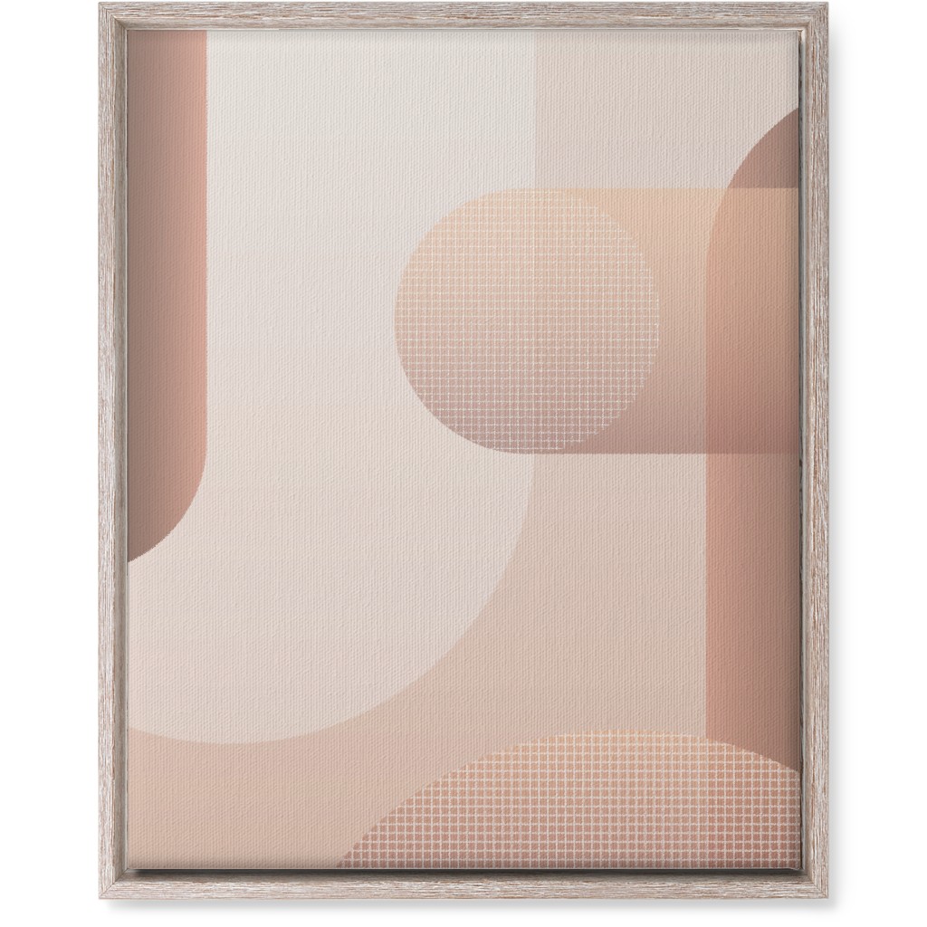 Geometric Curves - Neutral Wall Art, Rustic, Single piece, Canvas, 16x20, Pink, Bright Pink