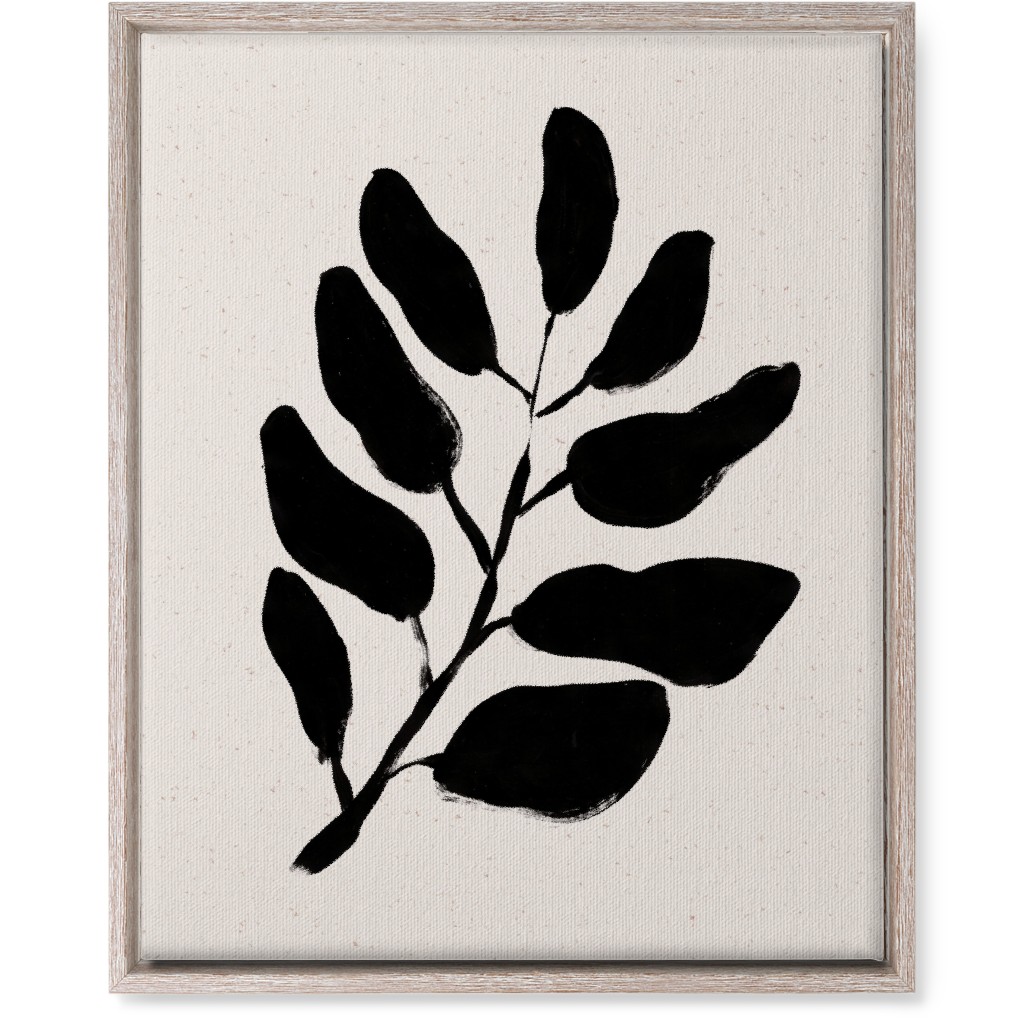 Acryl Leaf - Neutral Wall Art, Rustic, Single piece, Canvas, 16x20, Beige, Pearl