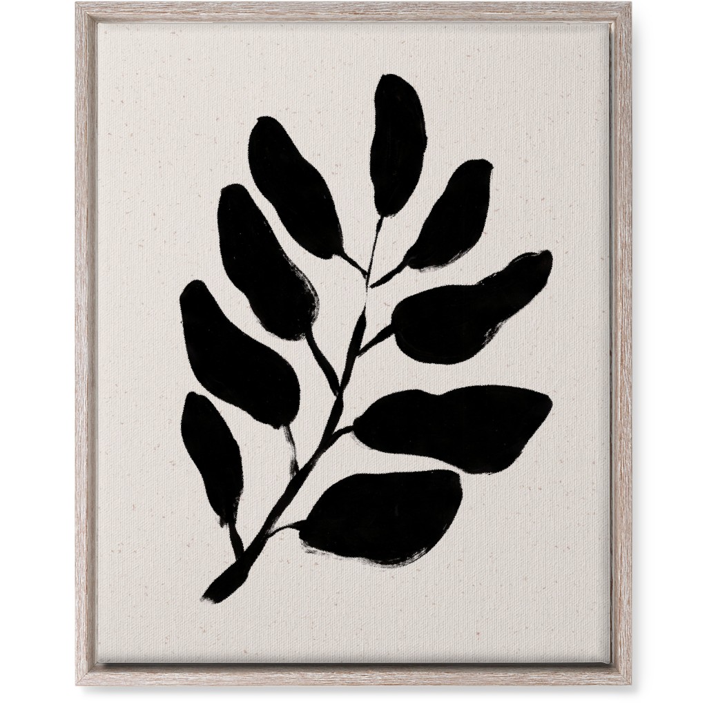 Acryl Leaf - Neutral Wall Art, Rustic, Single piece, Canvas, 16x20, Beige