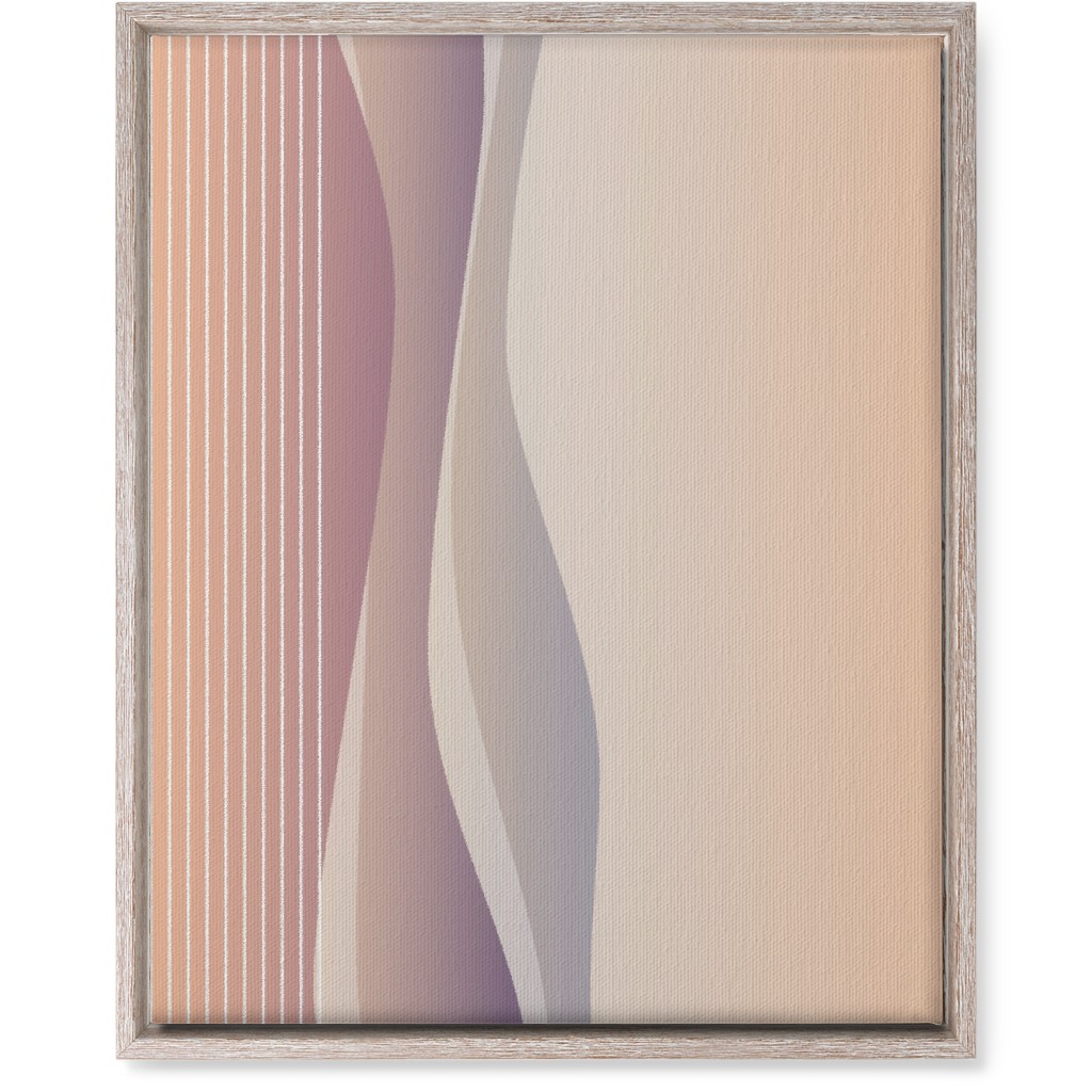 Curves Abstract - Neutral Wall Art, Rustic, Single piece, Canvas, 16x20, Pink