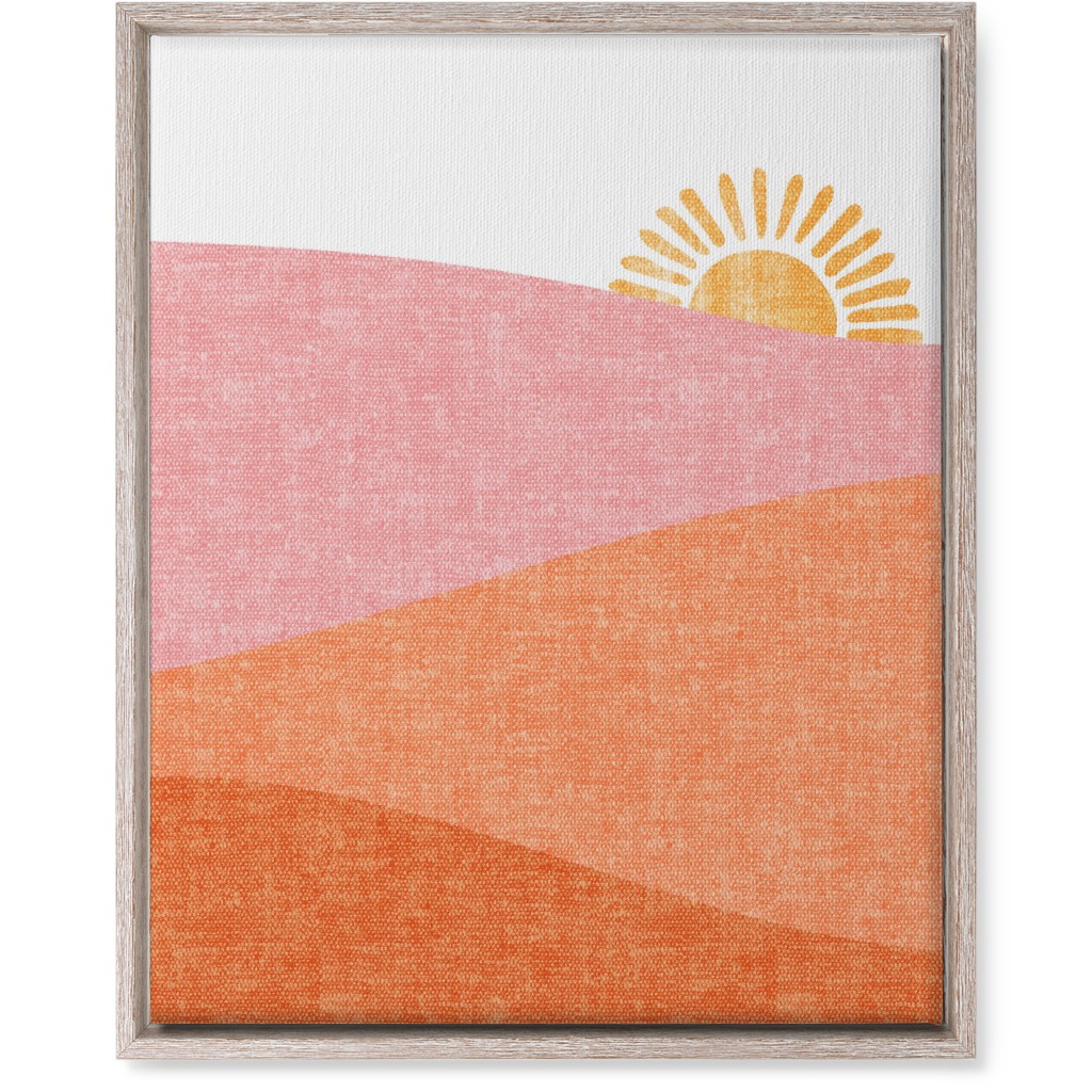Sunrise Wall Art, Rustic, Single piece, Canvas, 16x20, Pink