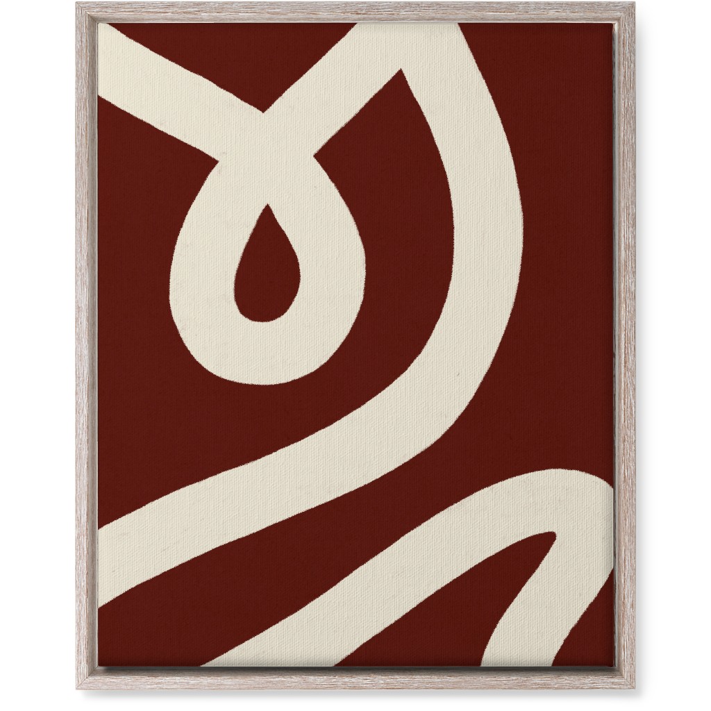 Tangled Brush Strokes V Wall Art, Rustic, Single piece, Canvas, 16x20, Red
