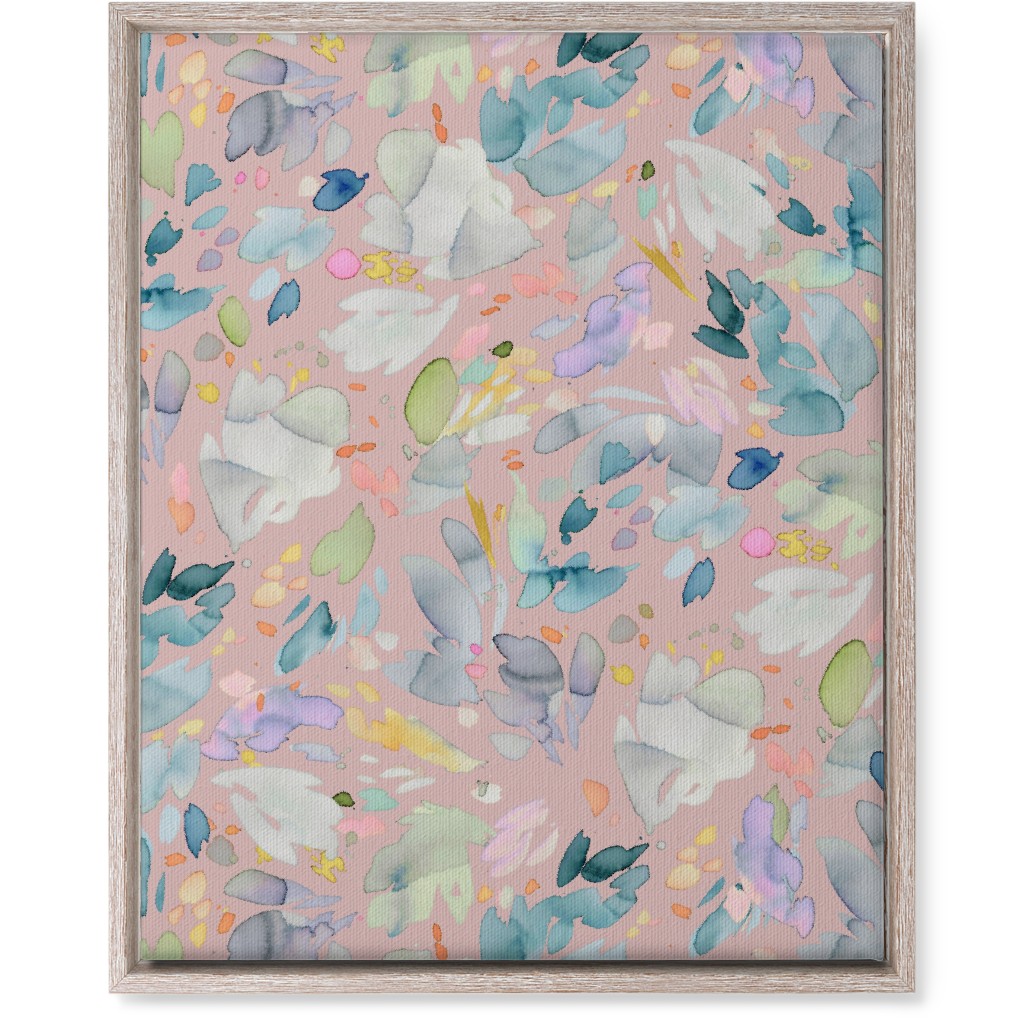 Abstract Petal Flowering Wall Art, Rustic, Single piece, Canvas, 16x20, Pink, Alpaca