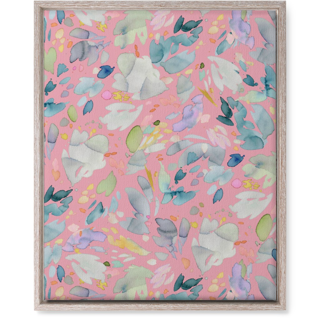 Abstract Petal Flowering Wall Art, Rustic, Single piece, Canvas, 16x20, Pink, Blush