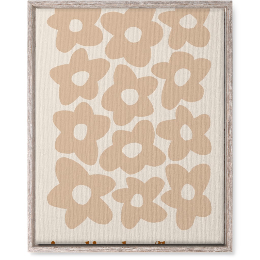 Botanical Graphic Retro Flower Garden Wall Art, Rustic, Single piece, Canvas, 16x20, Beige, Pueblo