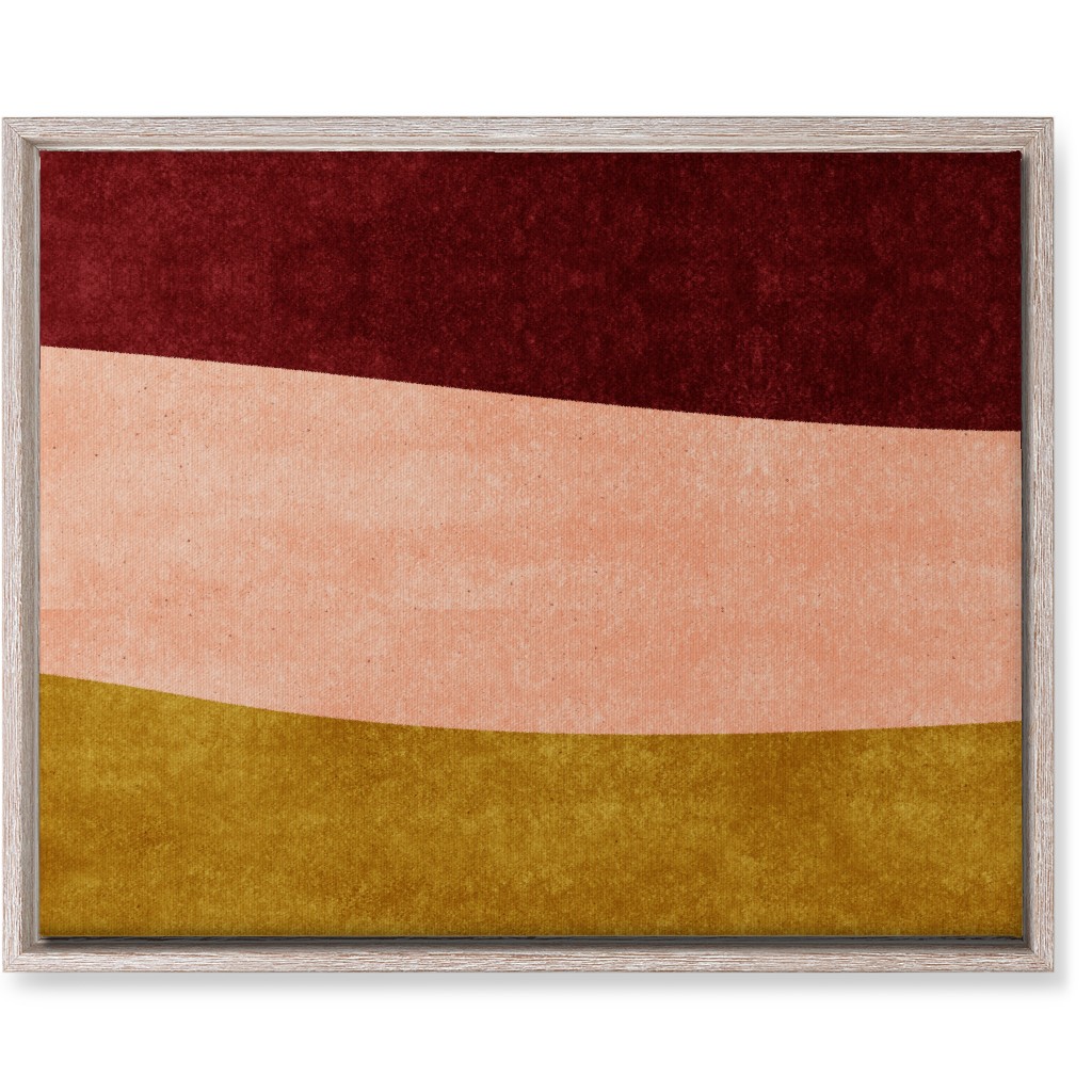 Undulate Horizontal - Warm Wall Art, Rustic, Single piece, Canvas, 16x20, Pink