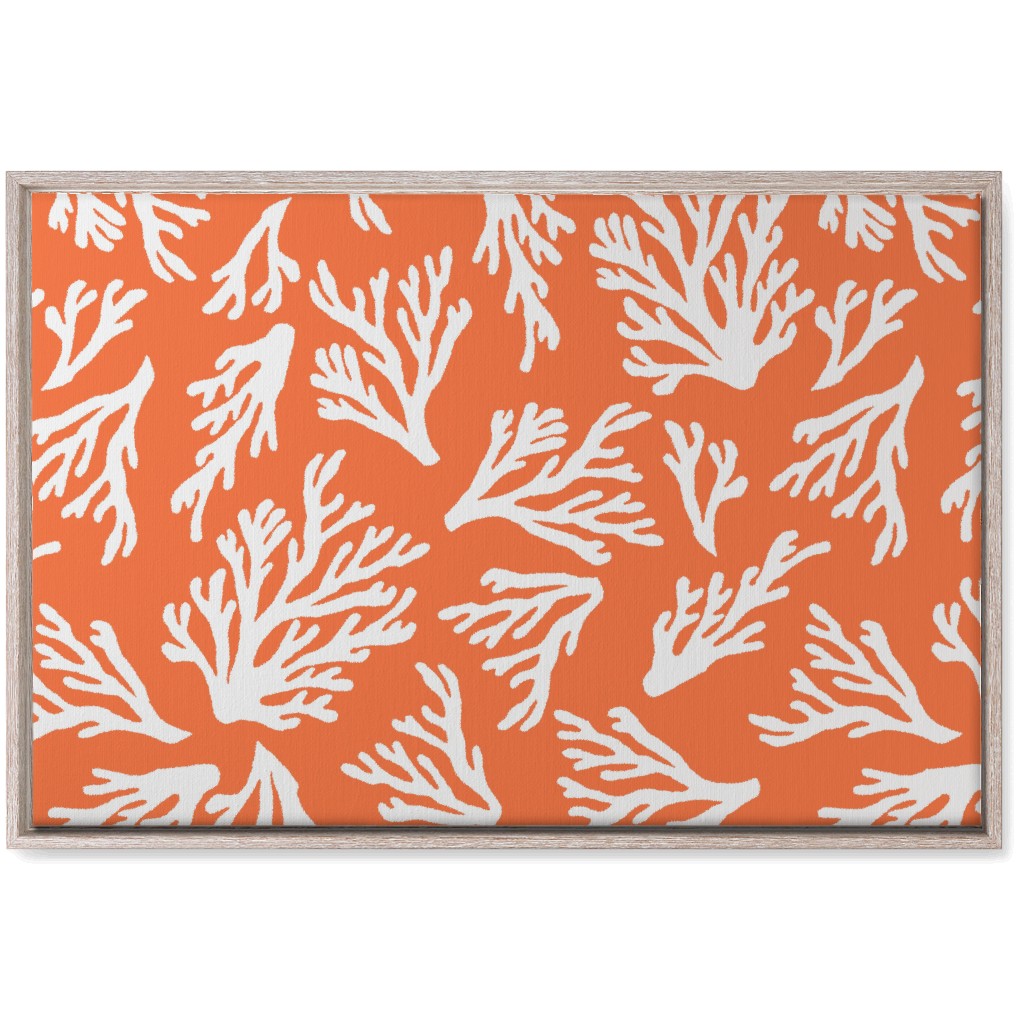 Coral - in Coral Wall Art, Rustic, Single piece, Canvas, 20x30, Orange