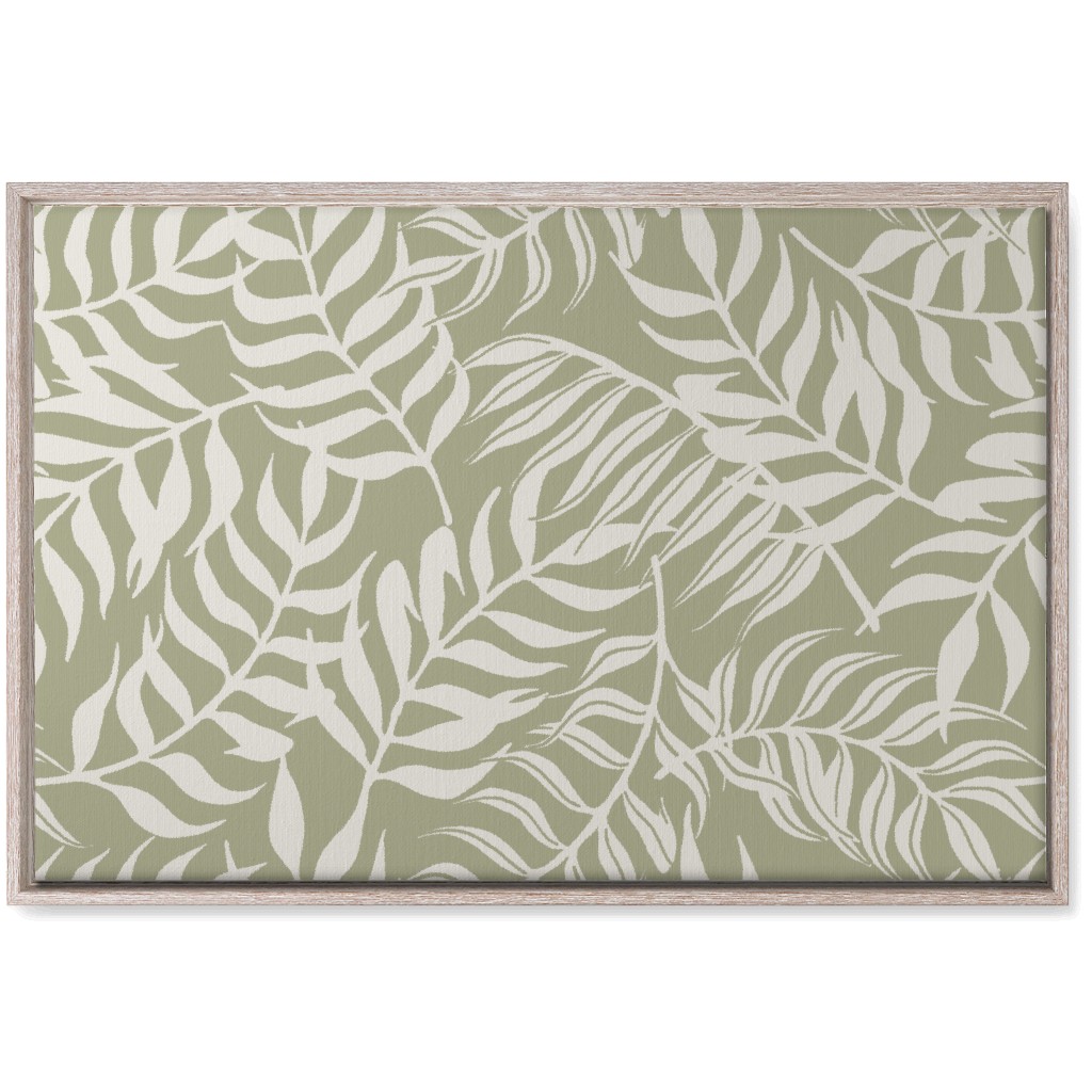 Moving Palms Wall Art, Rustic, Single piece, Canvas, 20x30, Green, Sage