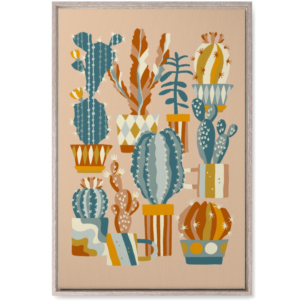Cactus Love - Multi Wall Art, Rustic, Single piece, Canvas, 20x30, Multicolor