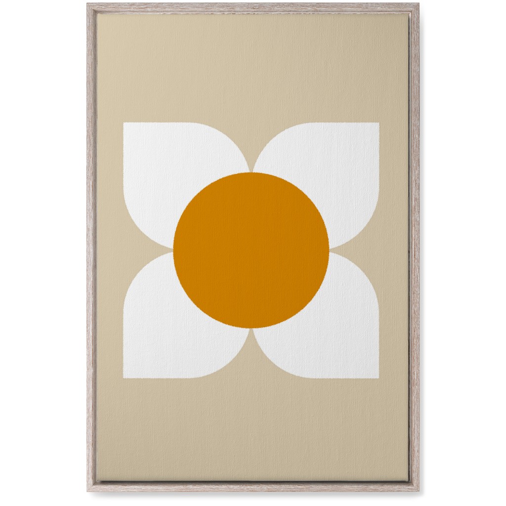 Bold Flower - Beige Wall Art, Rustic, Single piece, Canvas, 20x30, Beige