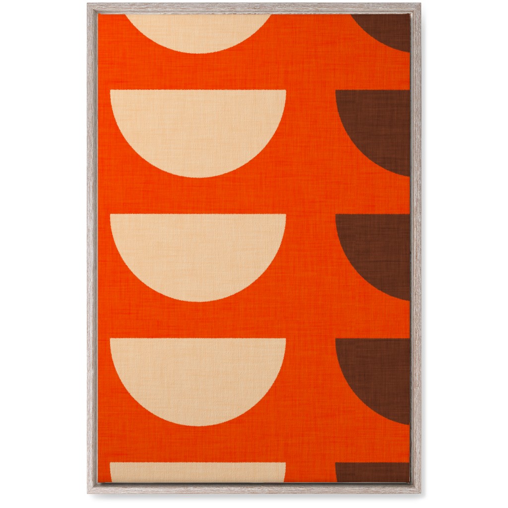 Half Moon Wall Art, Rustic, Single piece, Canvas, 20x30, Red