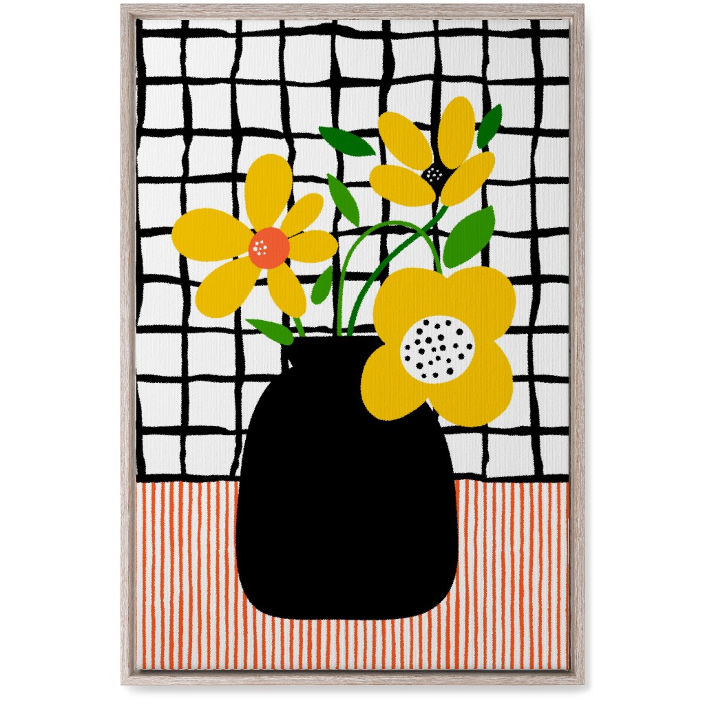 Happy Florals - Multi Wall Art, Rustic, Single piece, Canvas, 20x30, Multicolor
