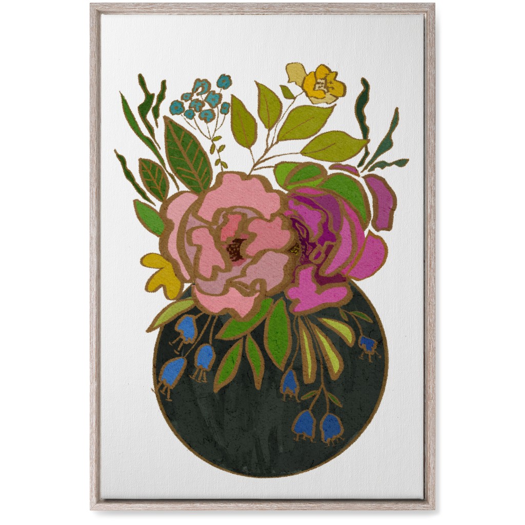 Stained Glass Garden Wall Art, Rustic, Single piece, Canvas, 20x30, Multicolor, White