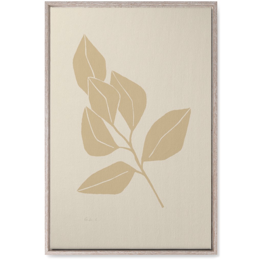 Botanical Ficus - Neutral Wall Art, Rustic, Single piece, Canvas, 20x30, Beige