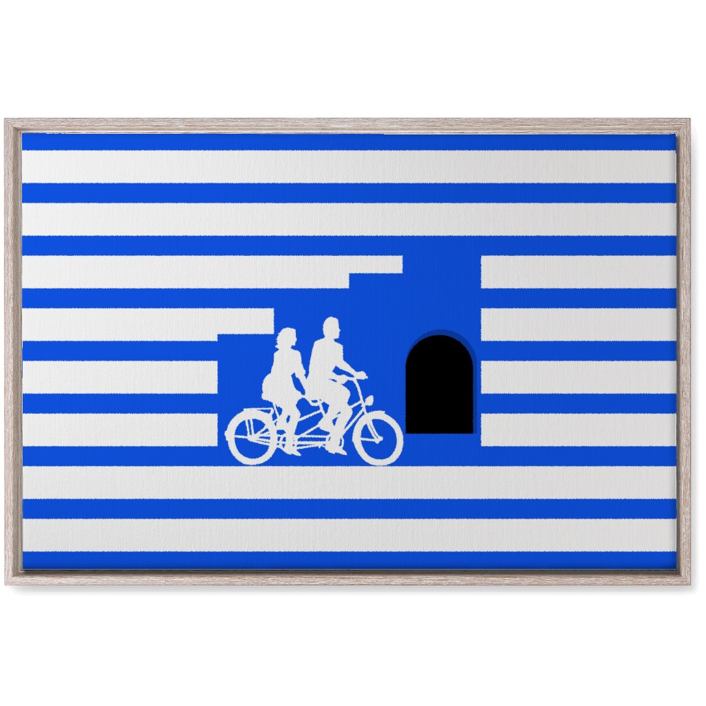 Riders Lovers - Blue Wall Art, Rustic, Single piece, Canvas, 20x30, Blue