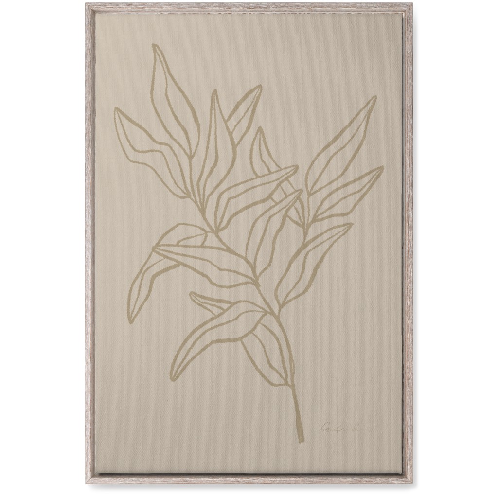 Botanical Eucalyptus Branch I Wall Art, Rustic, Single piece, Canvas, 20x30, Beige, Wheat