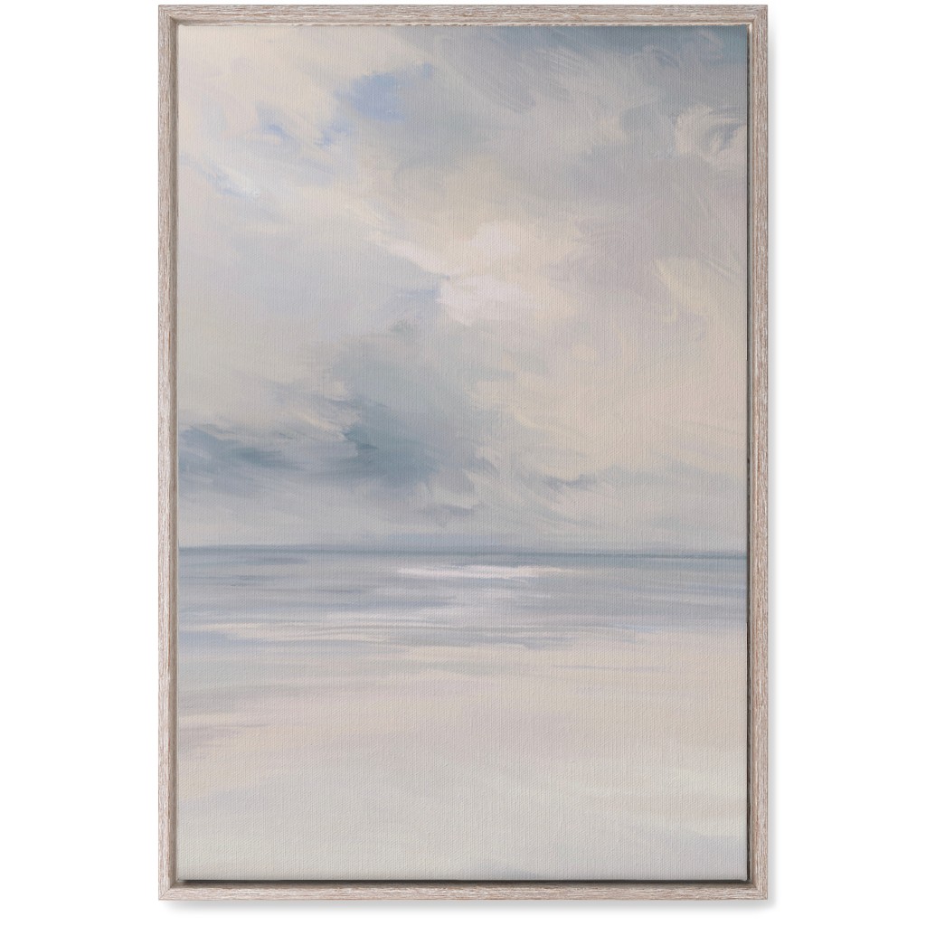 Beach Day - Neutral Wall Art, Rustic, Single piece, Canvas, 20x30, Blue