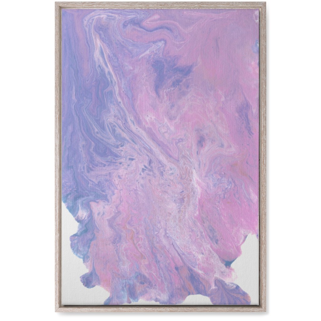 Acrylic Pour Abstract - Purple and Pink Wall Art, Rustic, Single piece, Canvas, 20x30, Purple, Purple