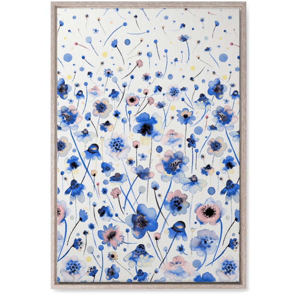 Cute Blue Framed Wall Art