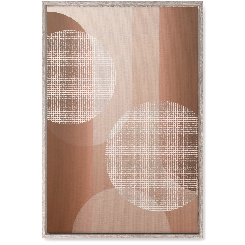 Geometric Arches and Circles - Neutral Wall Art, Rustic, Single piece, Canvas, 20x30, Pink
