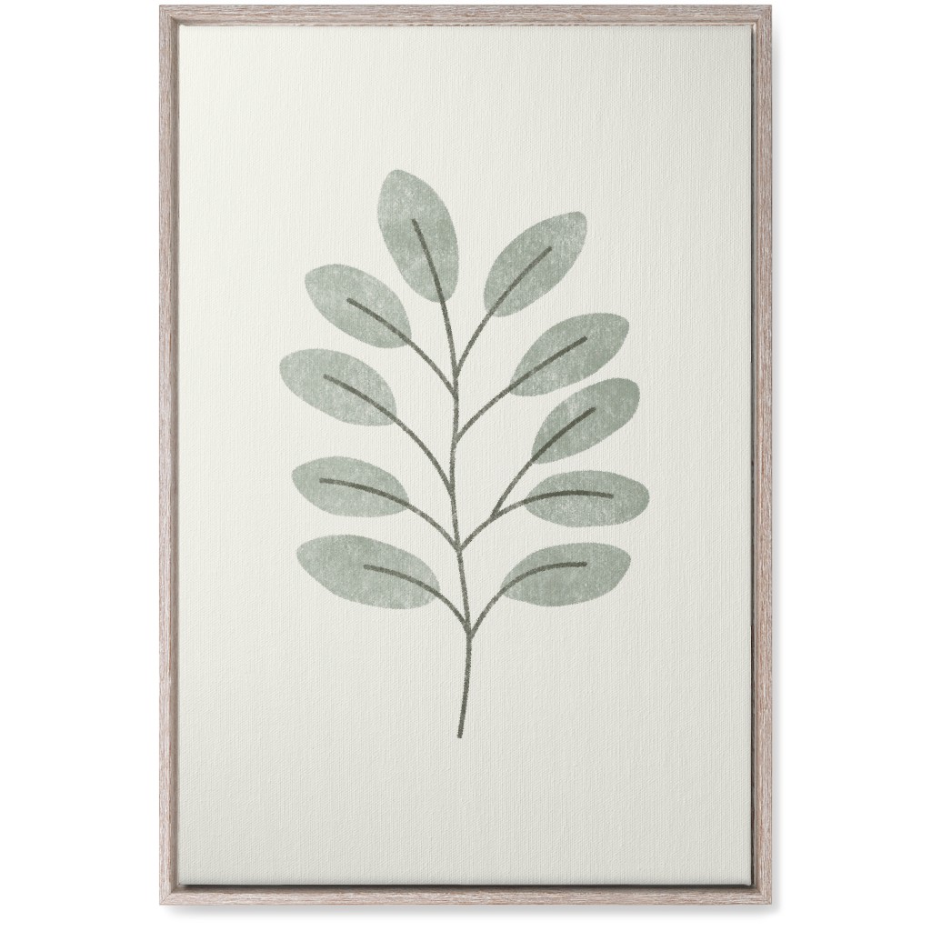 Botanical Greenery - Green Wall Art, Rustic, Single piece, Canvas, 20x30, Gray