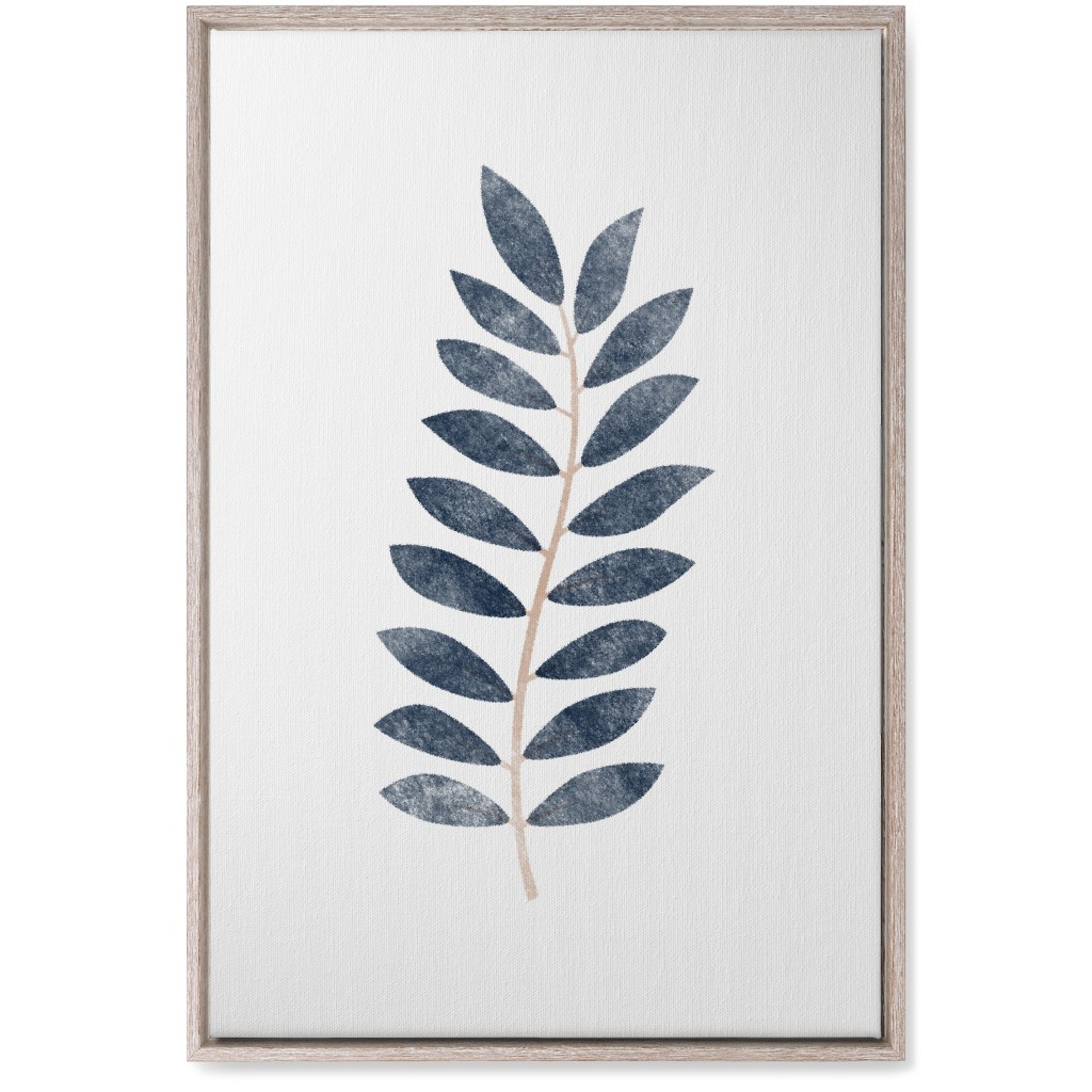 Botanical Leaf Iii Wall Art, Rustic, Single piece, Canvas, 20x30, Blue, Storm