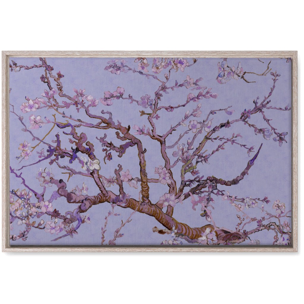 Almond Blossom - Purple Wall Art, Rustic, Single piece, Canvas, 20x30, Purple