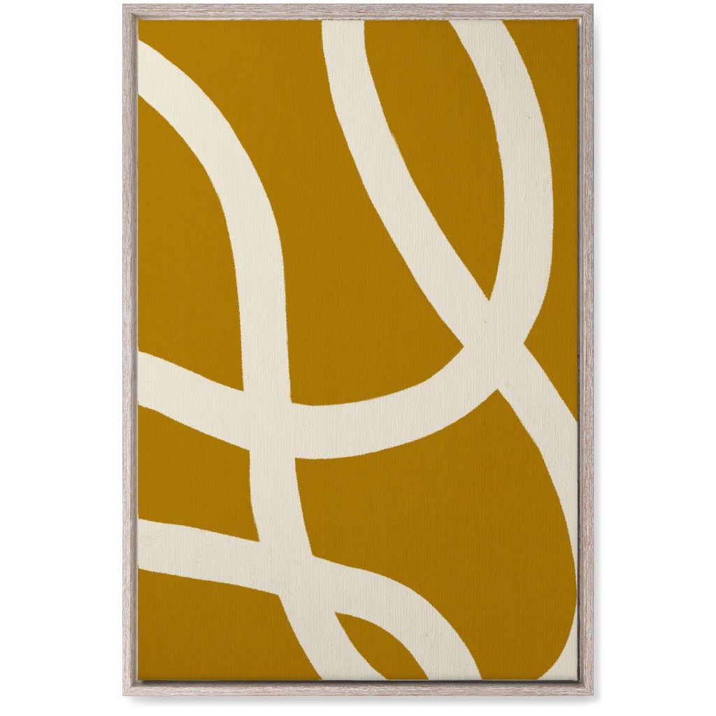 Tangled Brush Strokes I Wall Art, Rustic, Single piece, Canvas, 20x30, Yellow, Golden