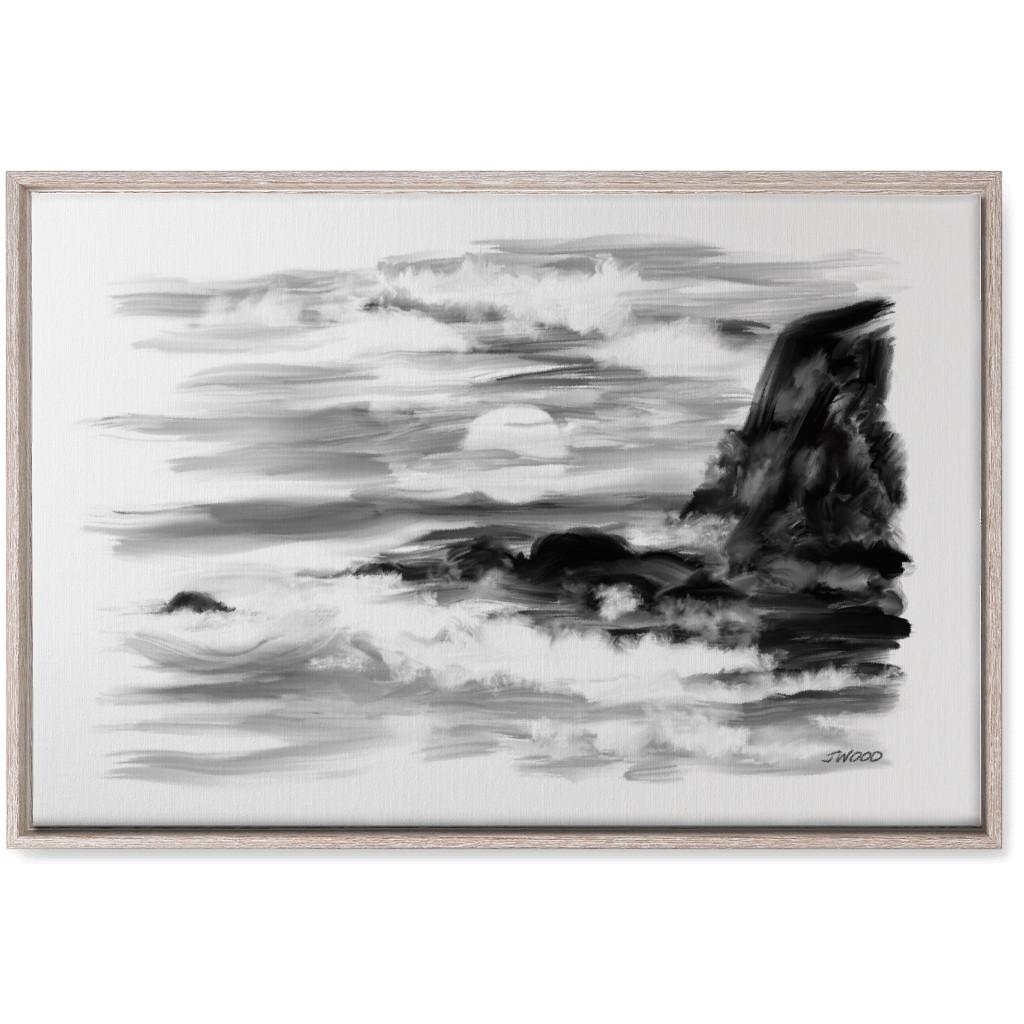 Stormy - Black and White Wall Art, Rustic, Single piece, Canvas, 20x30, Black