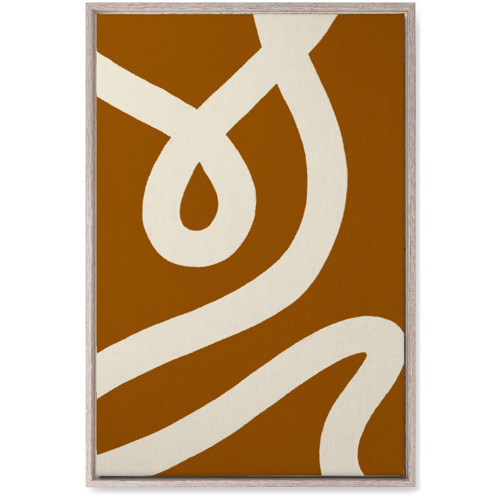 Tangled Brush Strokes V Wall Art, Rustic, Single piece, Canvas, 20x30, Orange, Earth