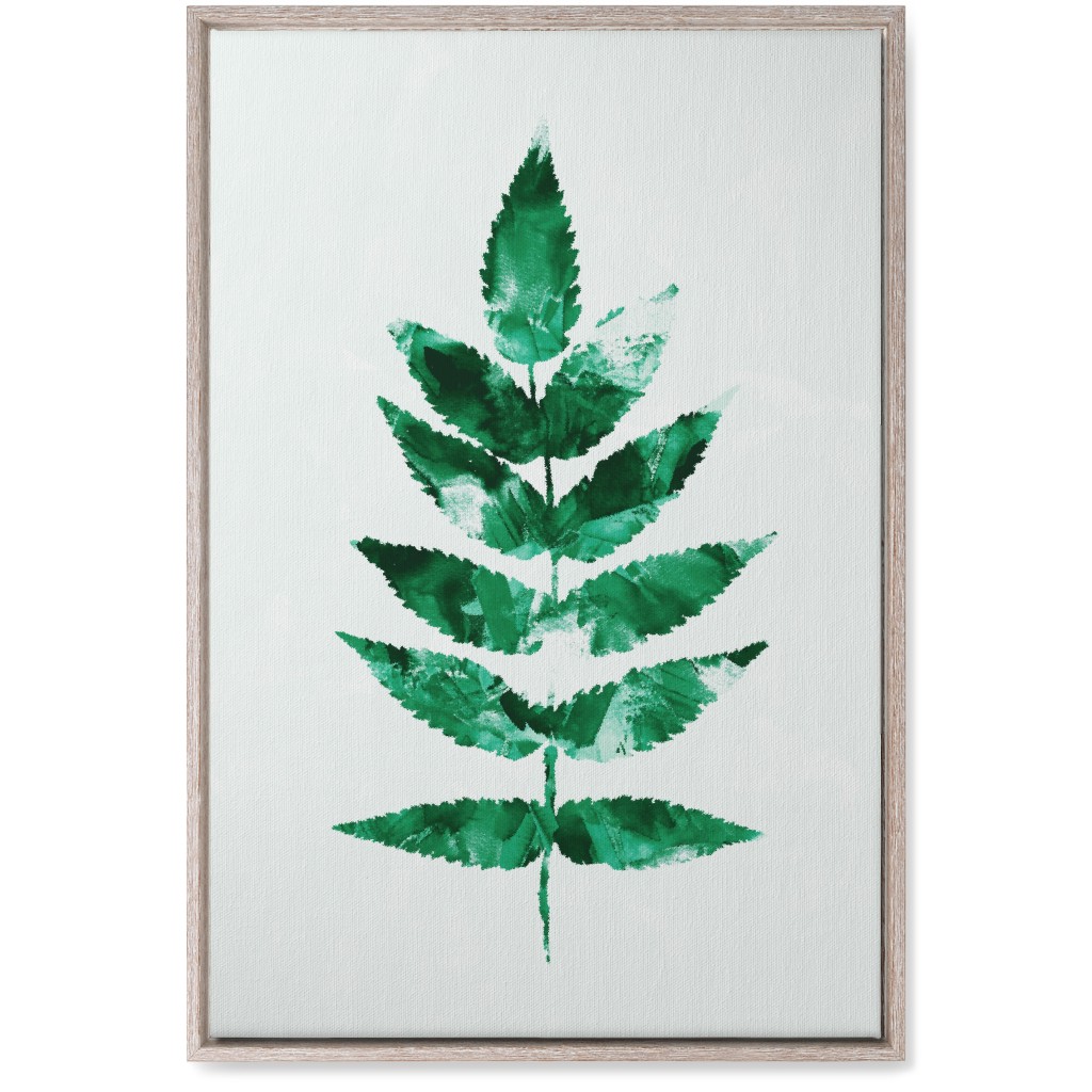 Botanical Leaf Wall Art, Rustic, Single piece, Canvas, 20x30, Green, Verdant