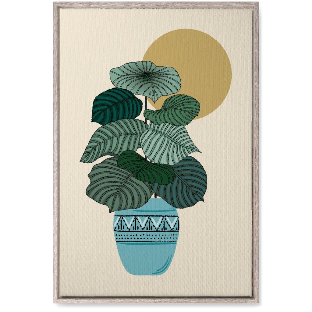 Calla - Green and Beige Wall Art, Rustic, Single piece, Canvas, 20x30, Green, Classic Green