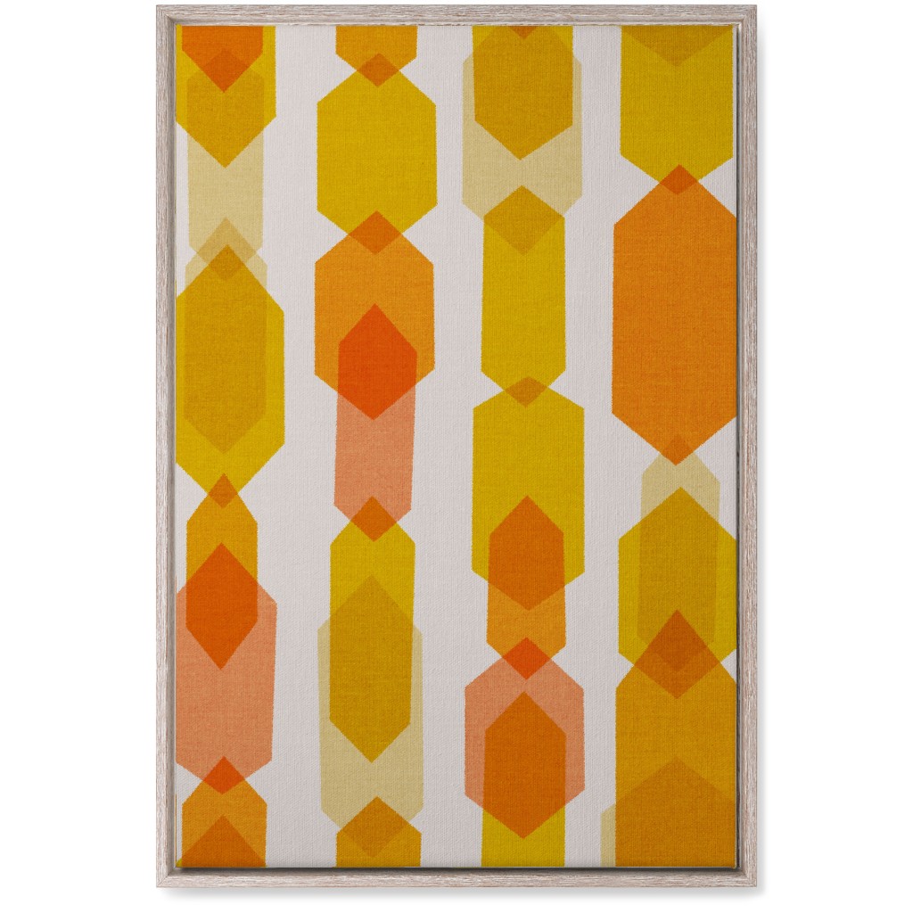 Elements Columns Wall Art, Rustic, Single piece, Canvas, 20x30, Orange