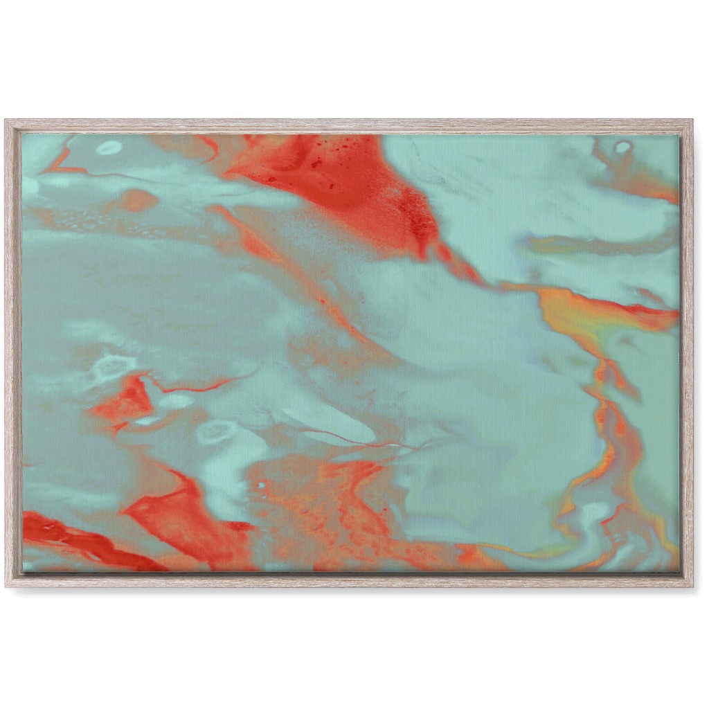 Abstract Watercolor - Multi Wall Art, Rustic, Single piece, Canvas, 20x30, Blue, True Blue