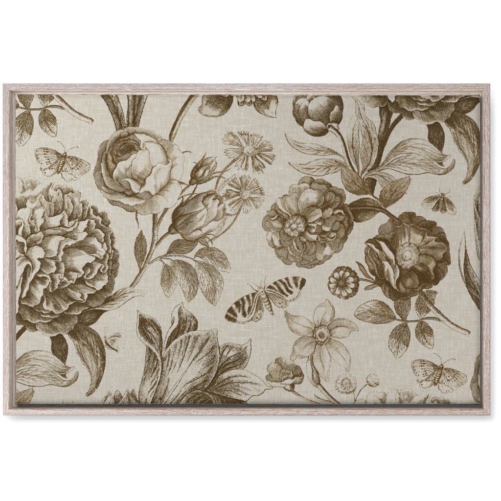 Windsor Botanical in Oyster Wall Art, Rustic, Single piece, Canvas, 20x30, Brown, Brown