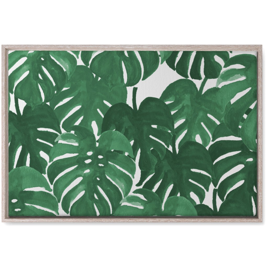 Tropical Palms - Green Wall Art, Rustic, Single piece, Canvas, 20x30, Green