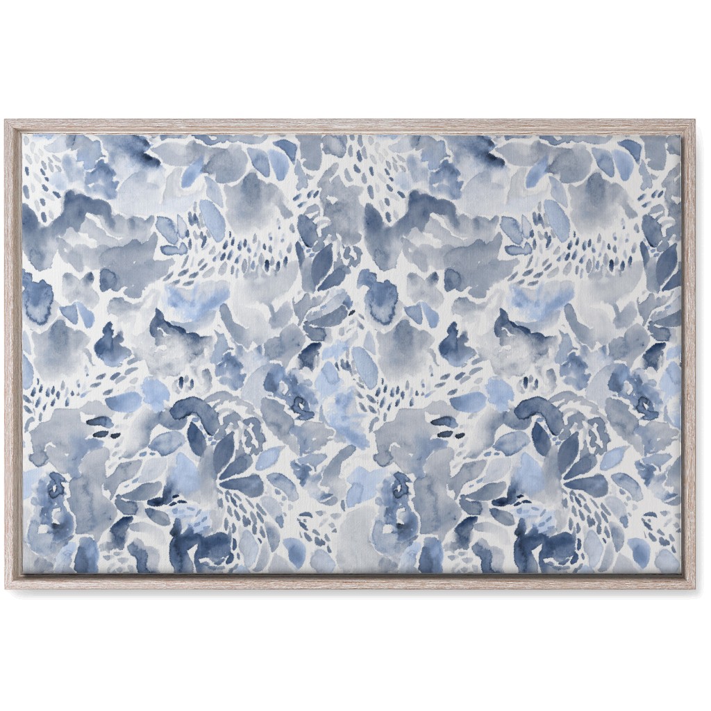 Happy Abstract Watercolor Wall Art, Rustic, Single piece, Canvas, 20x30, Blue, Marine Layer