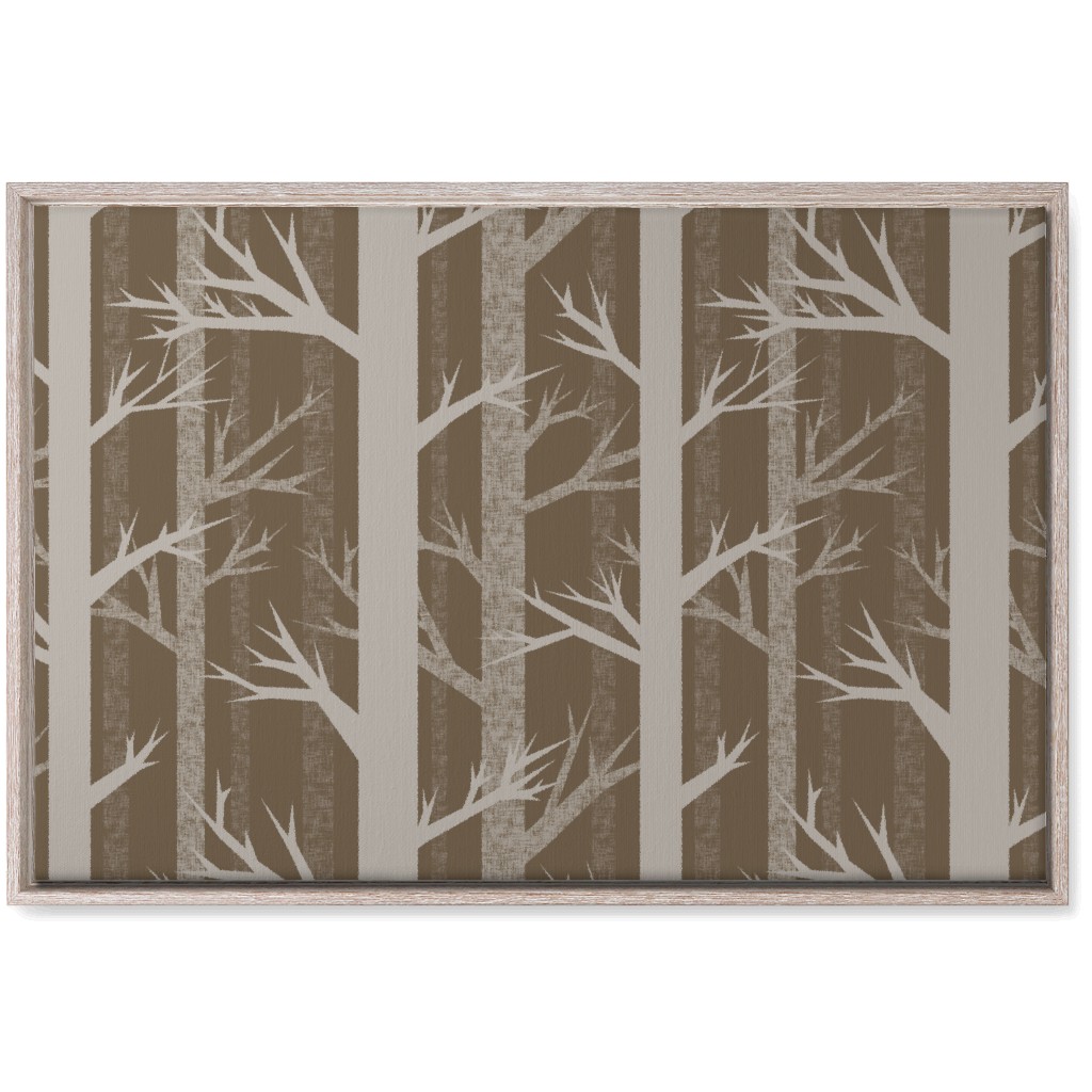 Winter Woods - Fawn Wall Art, Rustic, Single piece, Canvas, 20x30, Brown, Brown