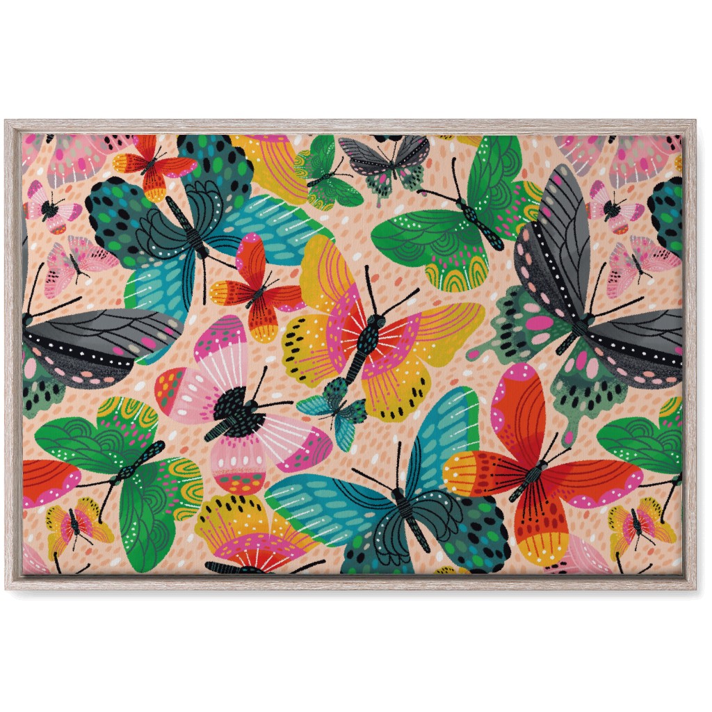 Boldly Butterflying Wall Art, Rustic, Single piece, Canvas, 20x30, Multicolor