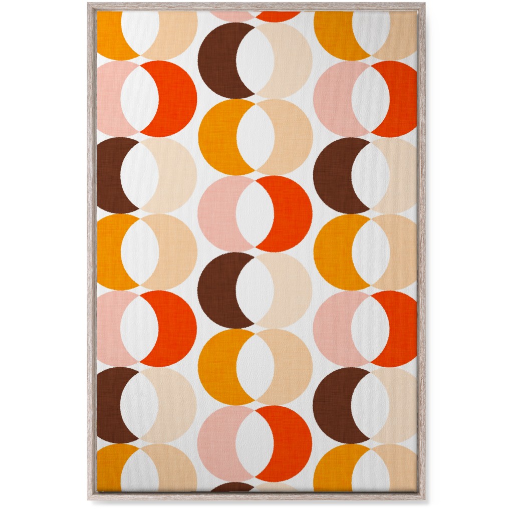 Retro Moon - Warm Wall Art, Rustic, Single piece, Canvas, 24x36, Multicolor