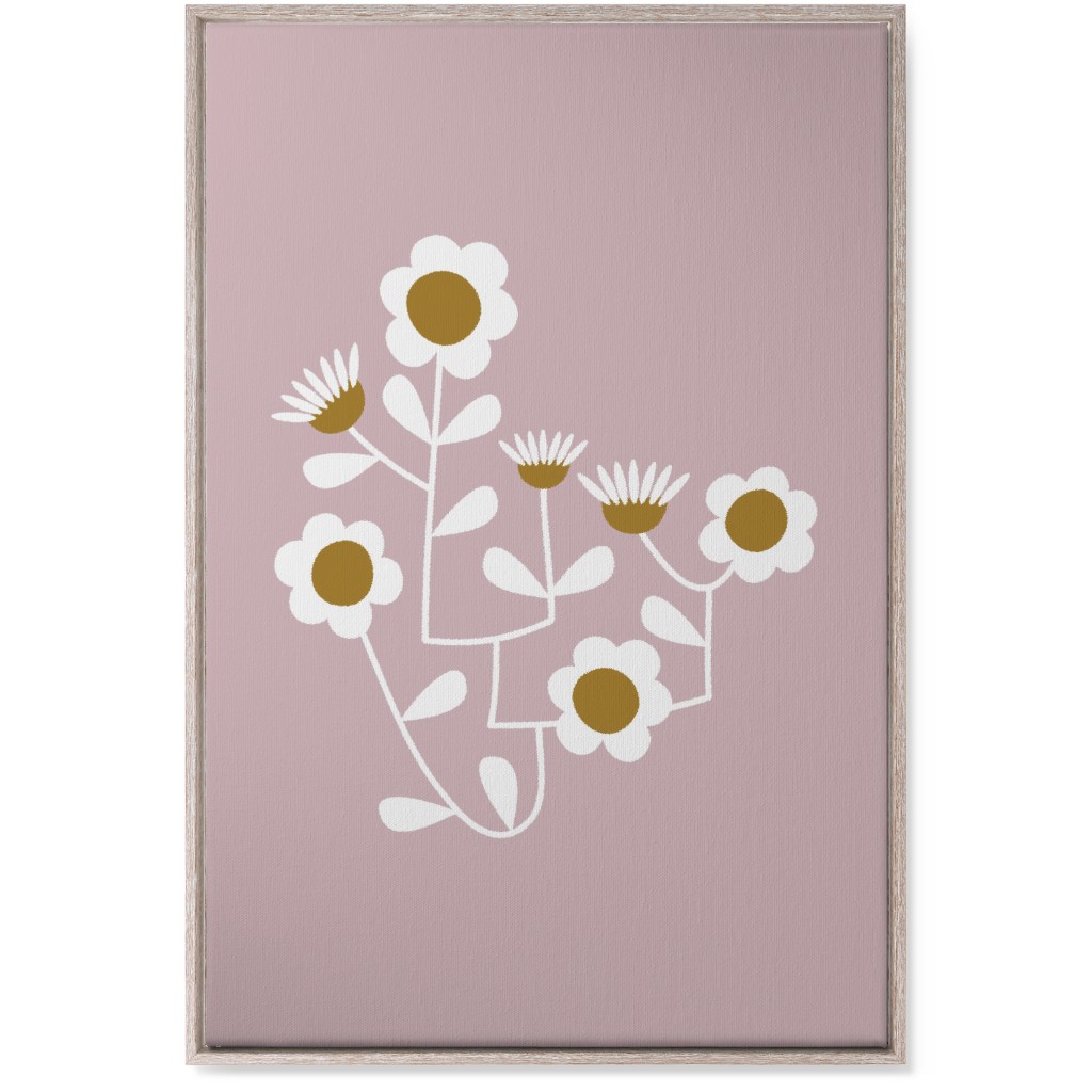 Mod Hanging Floral Wall Art, Rustic, Single piece, Canvas, 24x36, Pink, Whisper