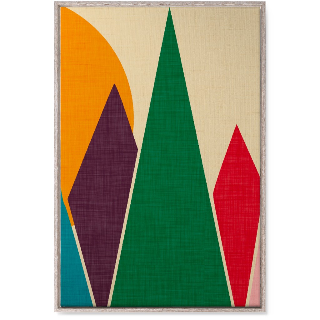 Wondering Solar Mountain - Multi Wall Art, Rustic, Single piece, Canvas, 24x36, Multicolor